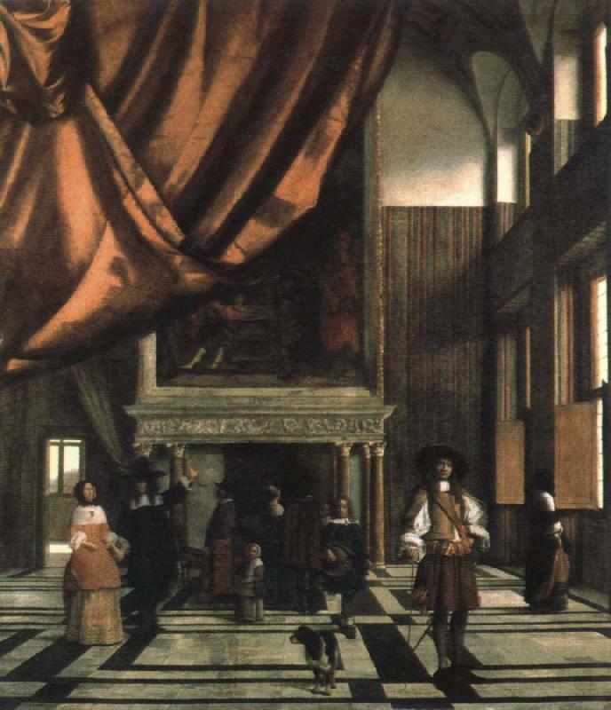 Pieter de Hooch interior of the burgomasters council chamber Sweden oil painting art